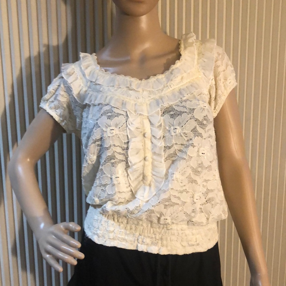 Beautiful off white lace top